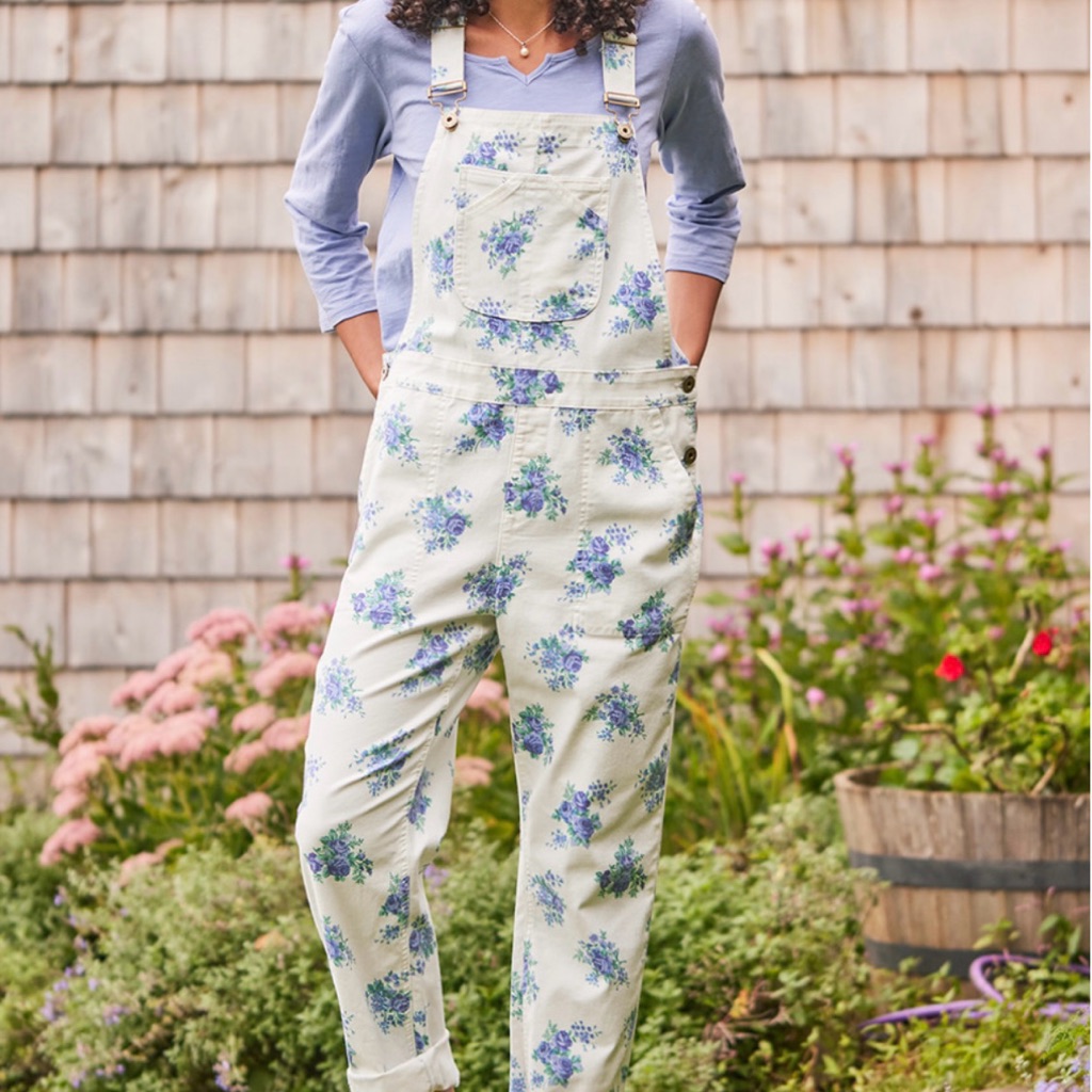 April Cornell Maritime Bouquet Overalls Nwt